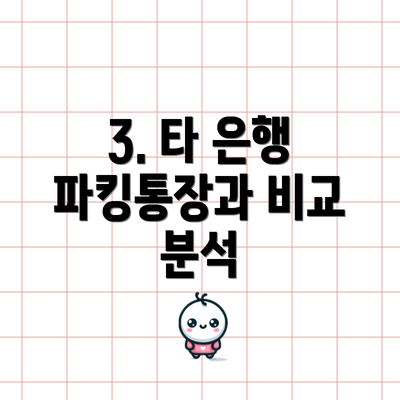 3. 타 은행 파킹통장과 비교 분석