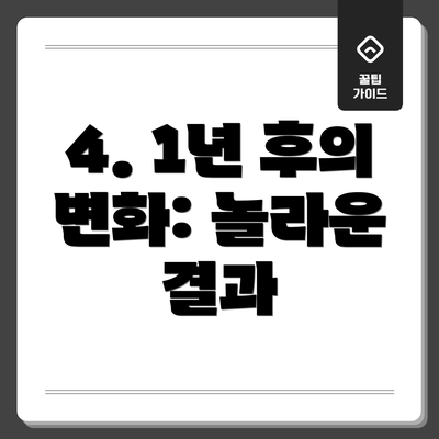 4. 1년 후의 변화: 놀라운 결과