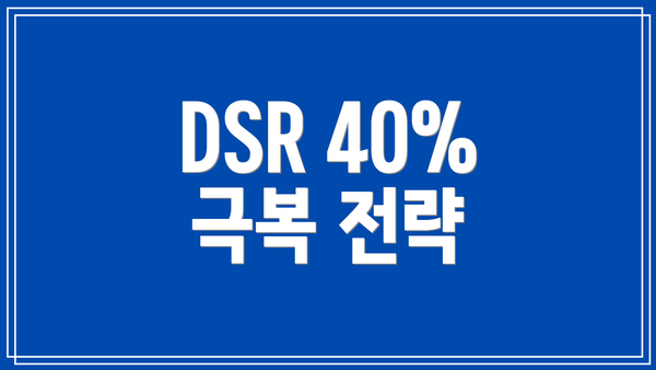 DSR 40% 극복 전략