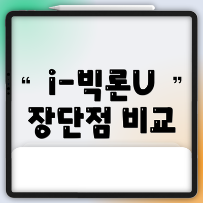 i-빅론U 장단점 비교