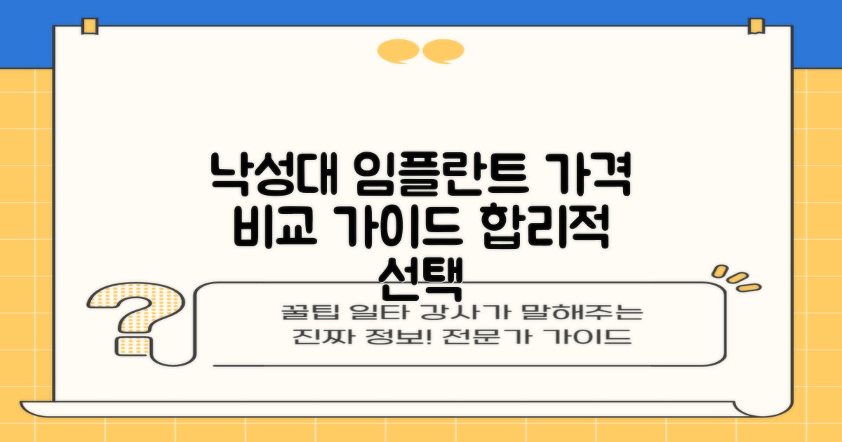 낙성대역 임플란트, 합리적인 선택을 위한 가격 비교 가이드