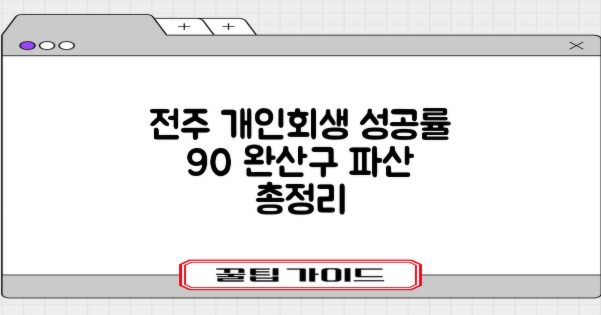 전주 완산구 개인회생/파산, 성공률 90% 이상 달성을 위한 총정리