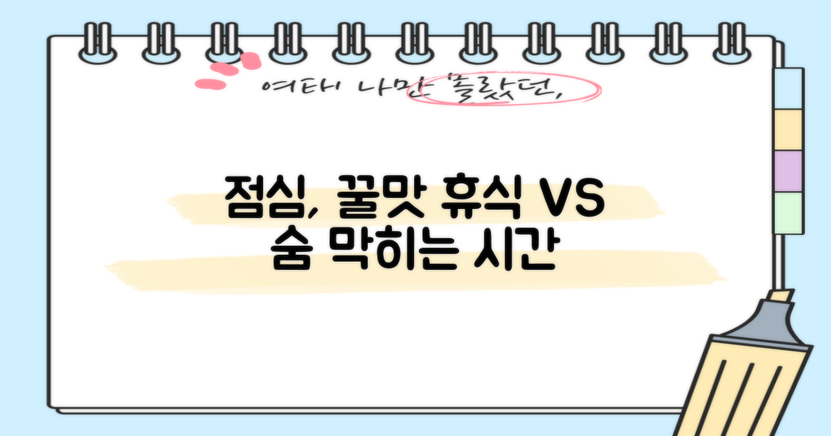 점심시간: 휴식 vs 불편
