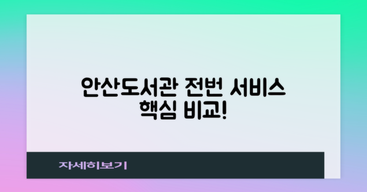궁금증 해결! 안산도서관 전화번호 및 핵심 서비스 비교 분석