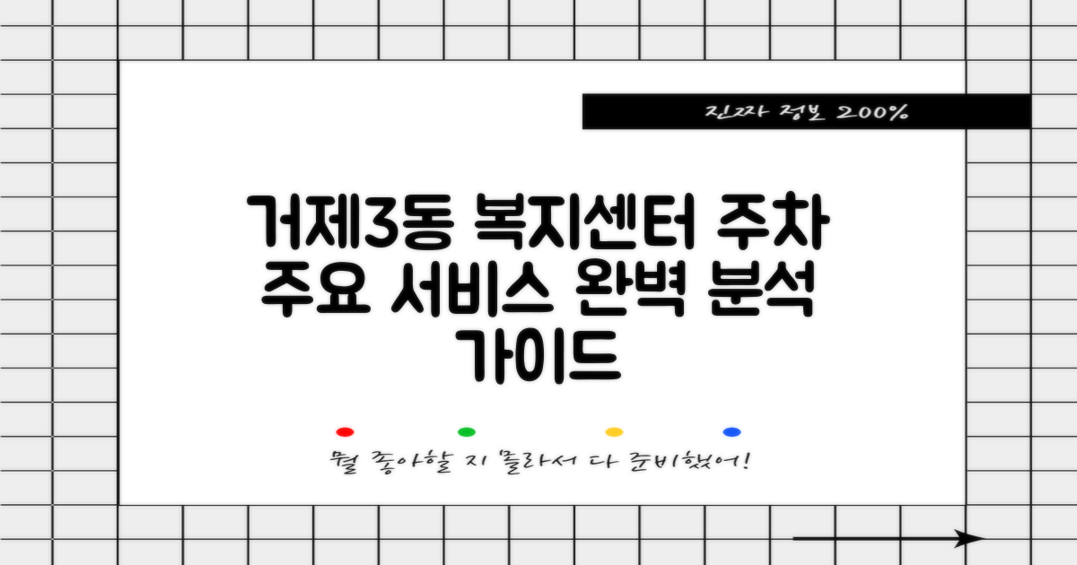 거제3동행정복지센터 방문 가이드: 주차 및 주요 서비스 완벽 분석