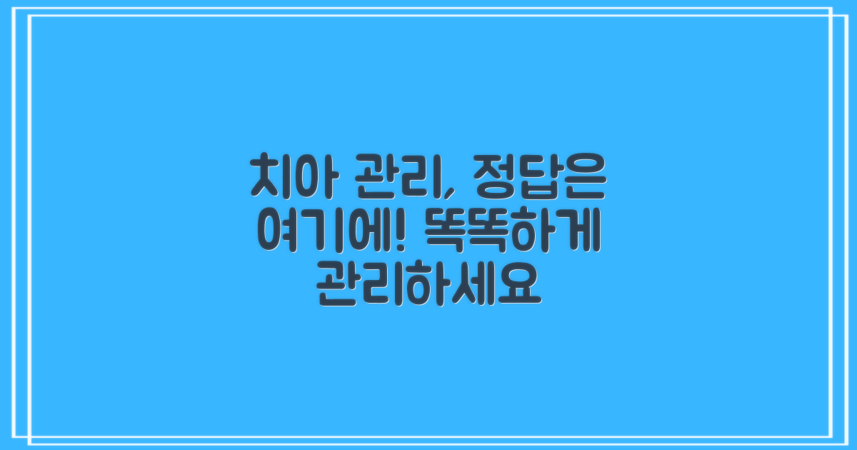 똑똑한 치아 관리, 정답은 여기!