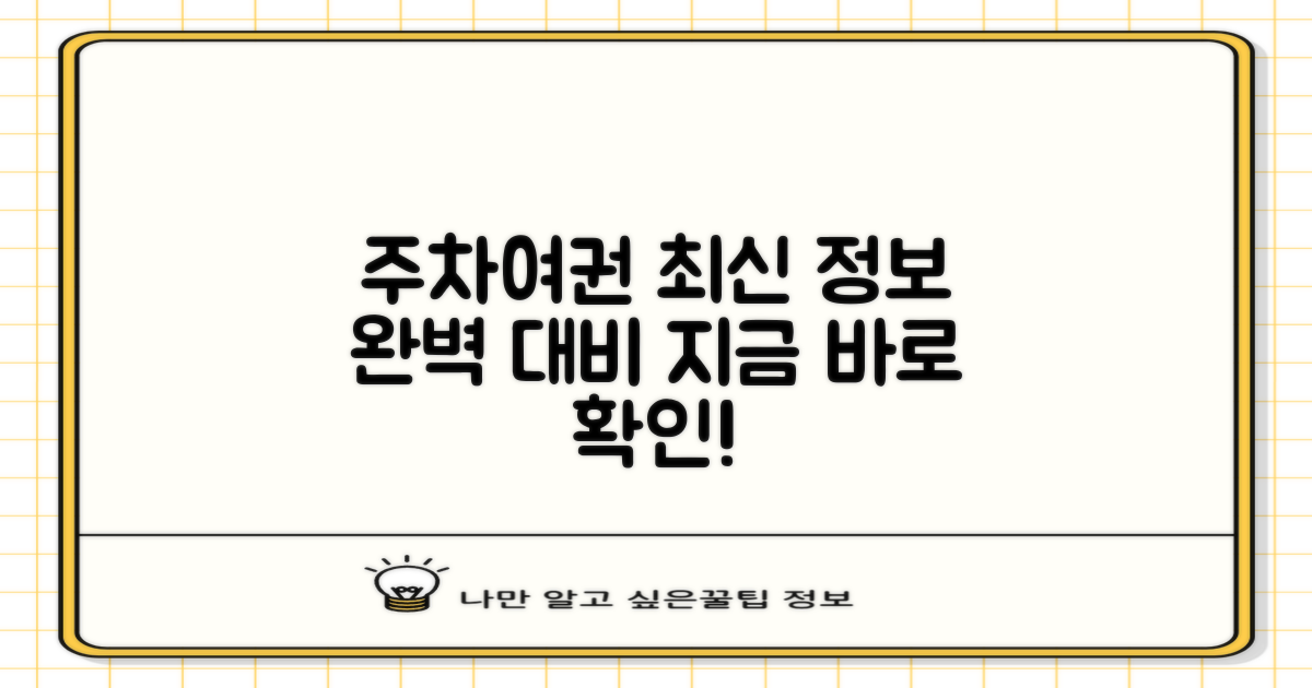 주차·여권, 최신 정보로 완벽 대비