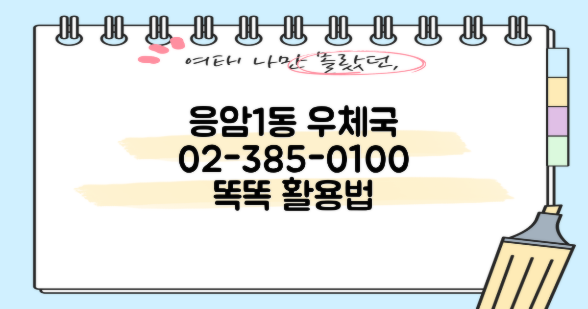 서울응암1동우체국 전화번호 02-385-0100, 똑똑하게 활용하는 방법