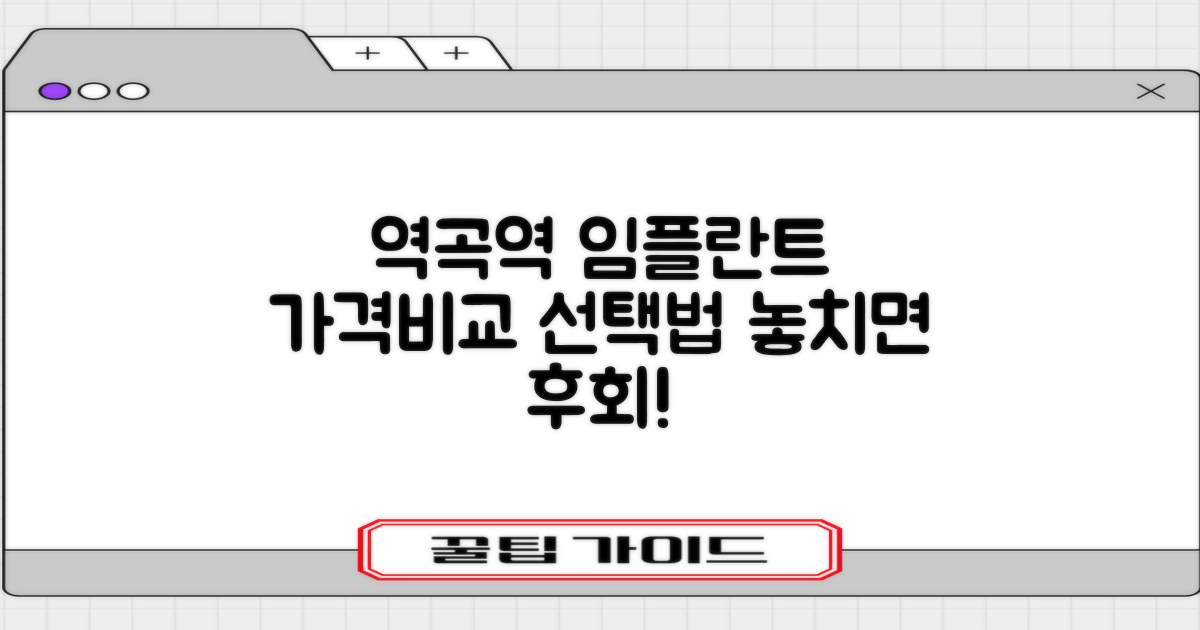 역곡역 임플란트 가격비교: 당신에게 맞는 치과 선택법