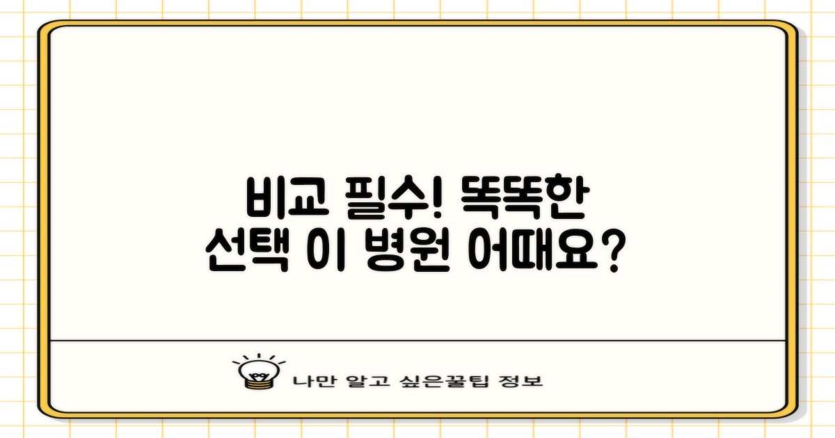 타 병원과 비교, 합리적 선택