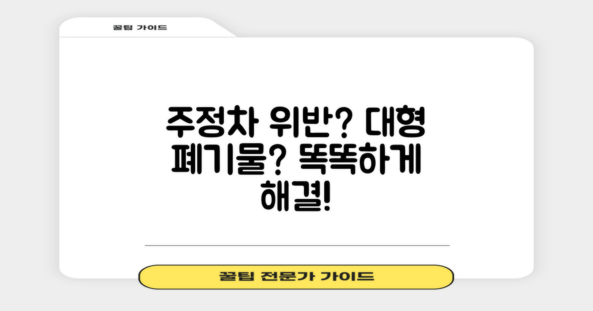 주정차 위반 시 대처 및 대형 폐기물 배출 가이드