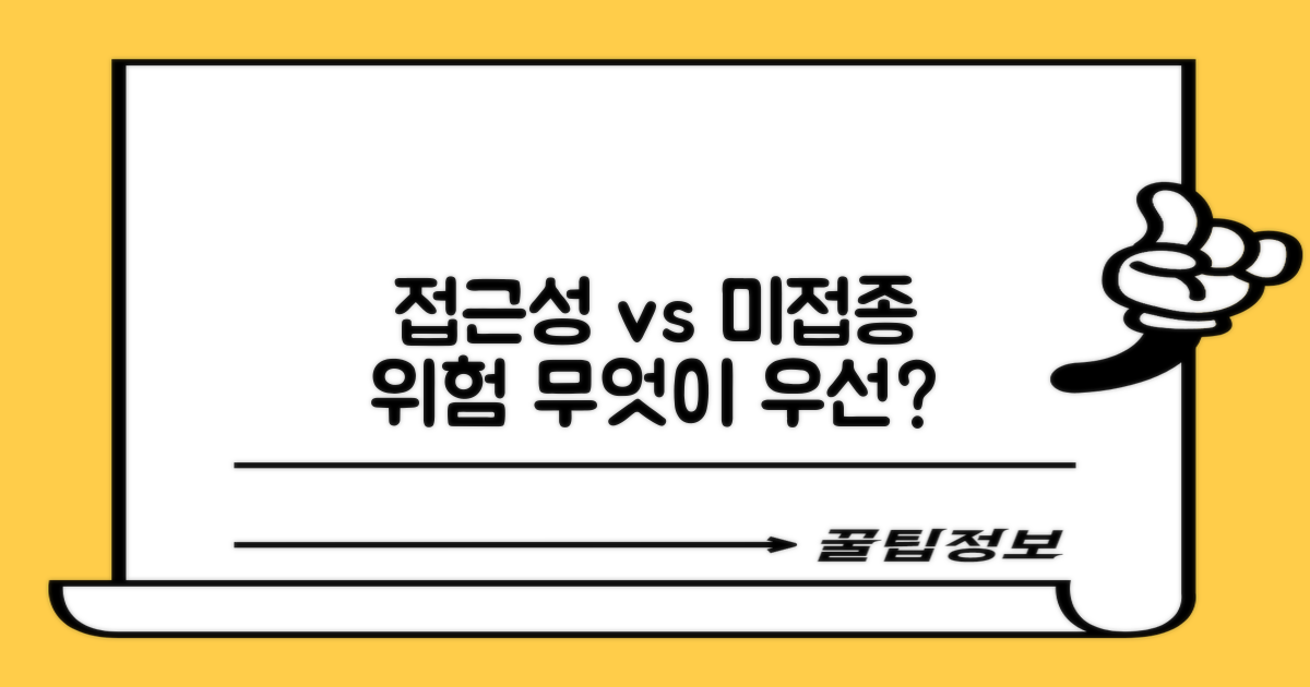 접근성 vs 미접종 위험