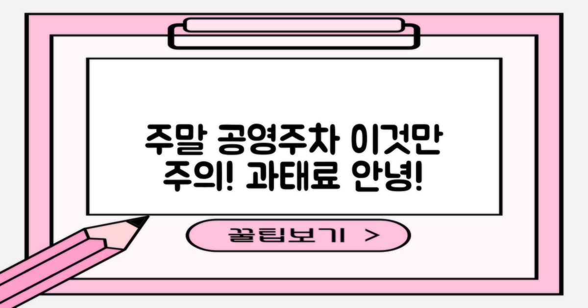 주말 공영주차, 주의할 점은?