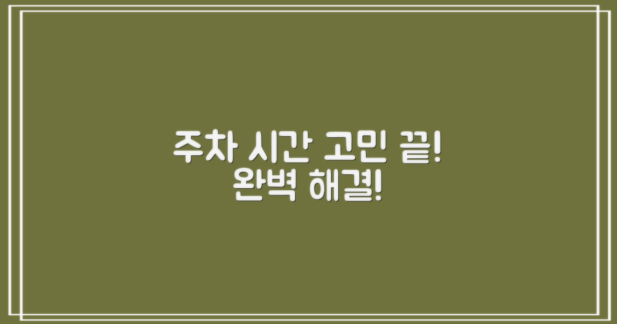 주차/시간, 완벽 해결책은?