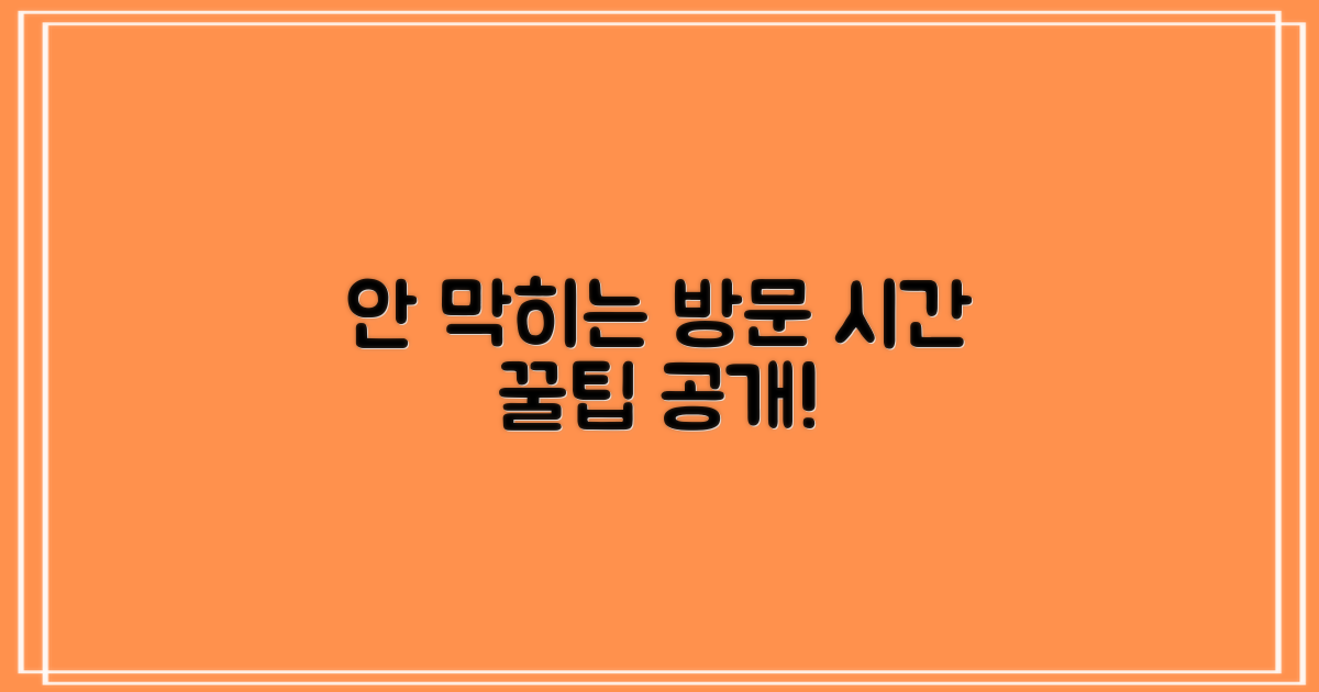 방문 시간, 언제 가야 안 막힐까?