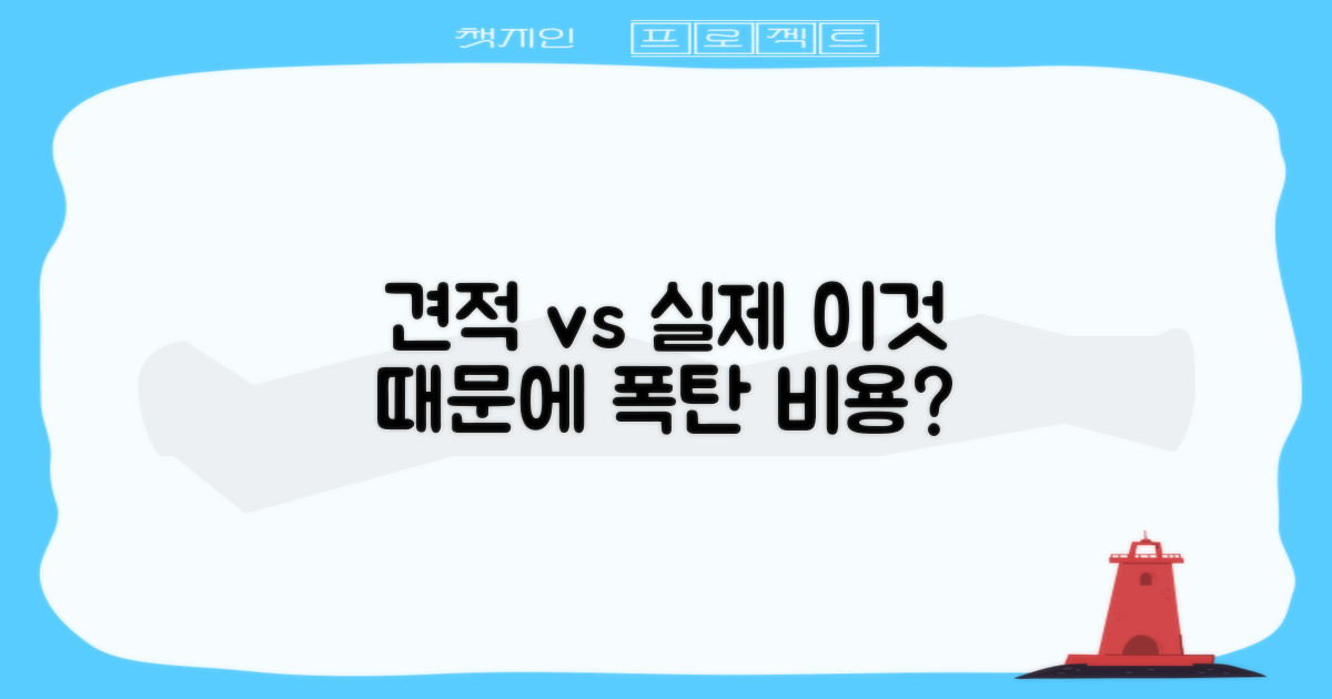 견적 vs 실제 비용 차이