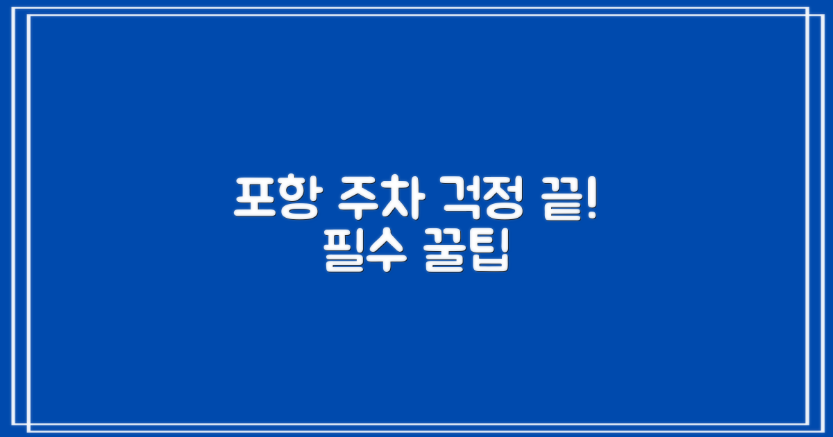 포항 주차, 왜 놓치면 안 될까?