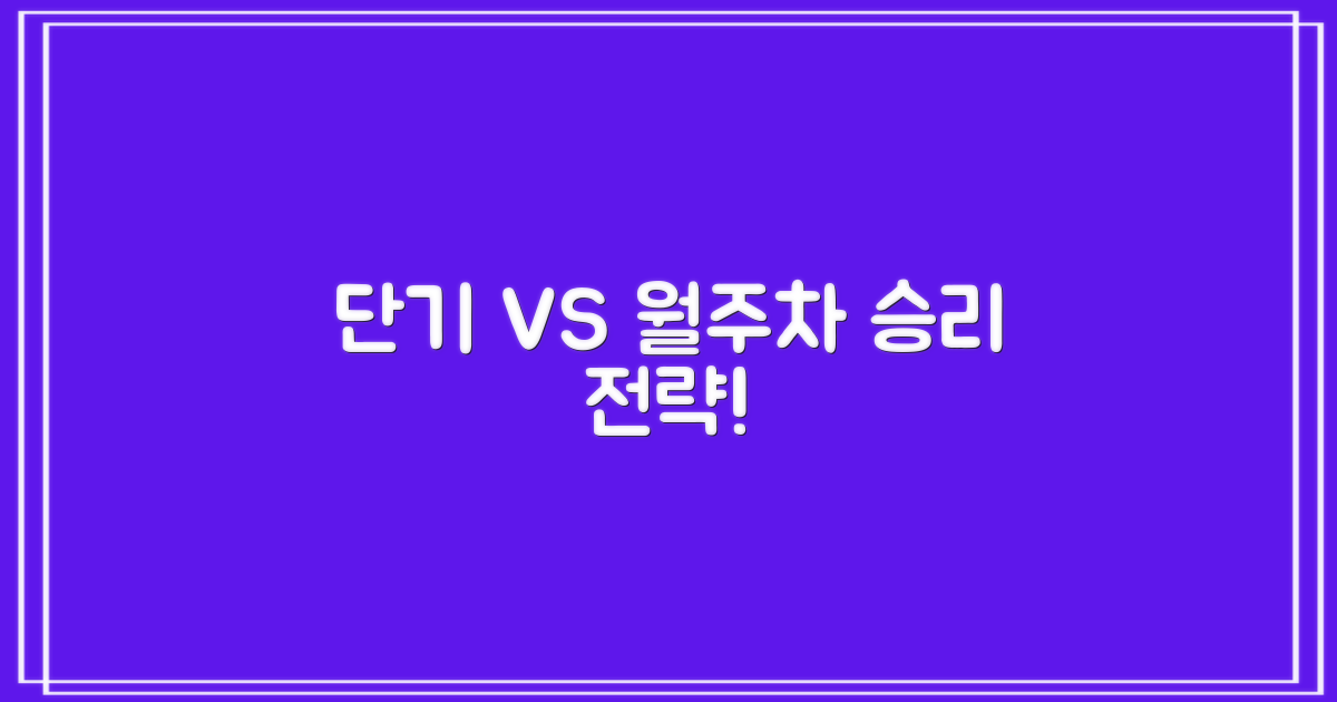 단기 vs 월주차 전략