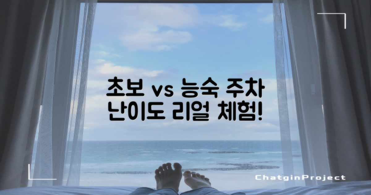 초보 vs 능숙, 주차난이도
