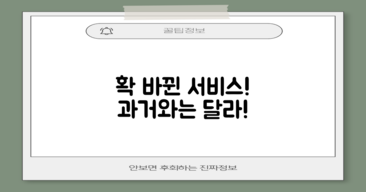 과거와 달라진 서비스