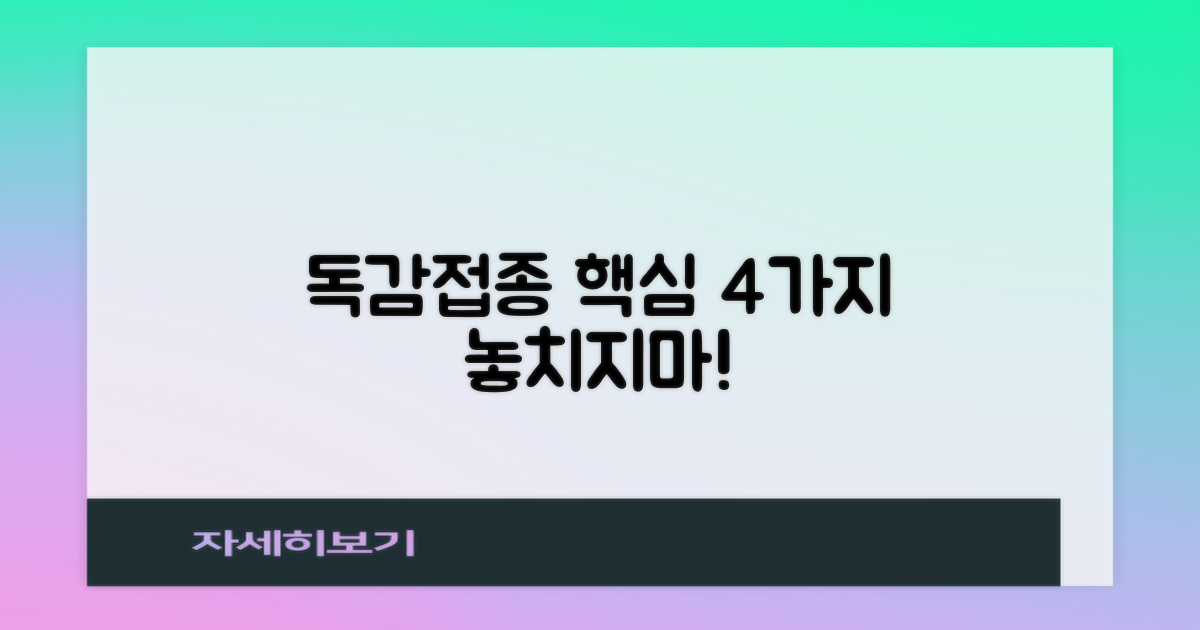 독감접종 4가지 필수 정보