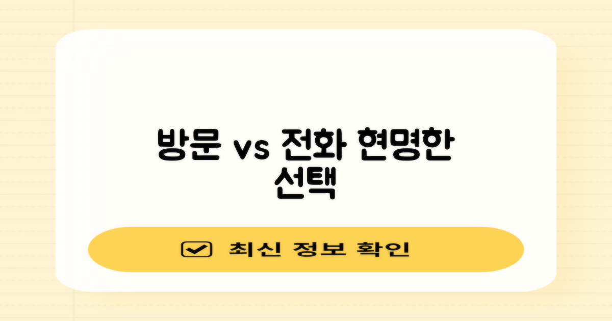 방문 vs 전화 문의 장단점