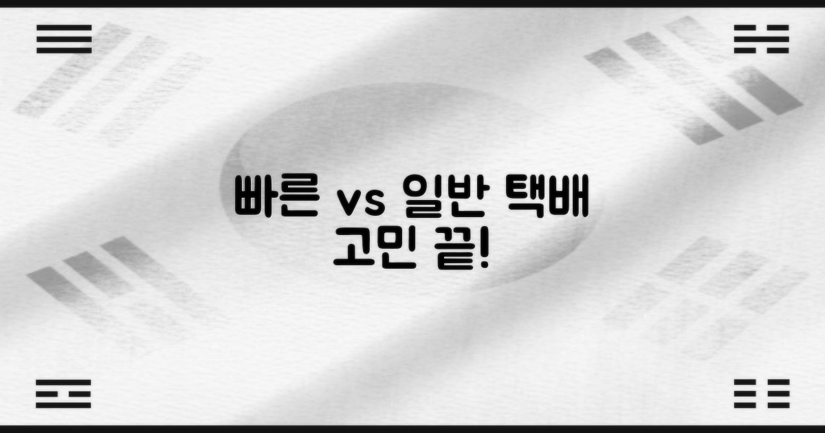 빠른 vs 일반 택배 선택
