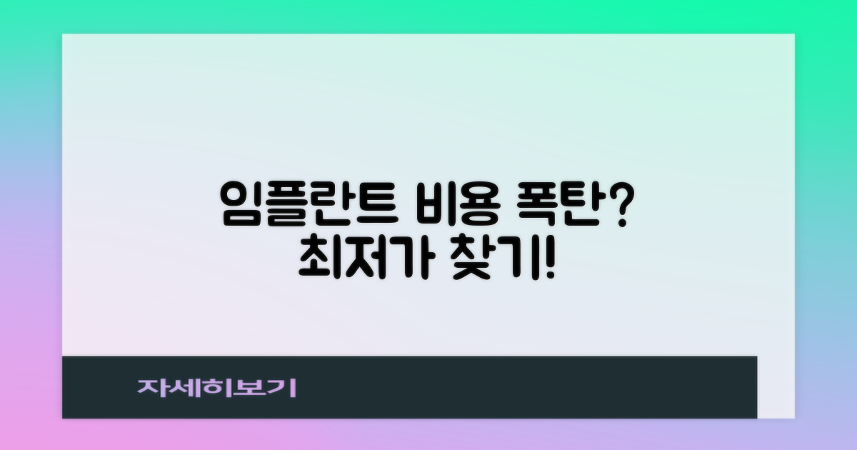 저렴한 임플란트 비용 비교