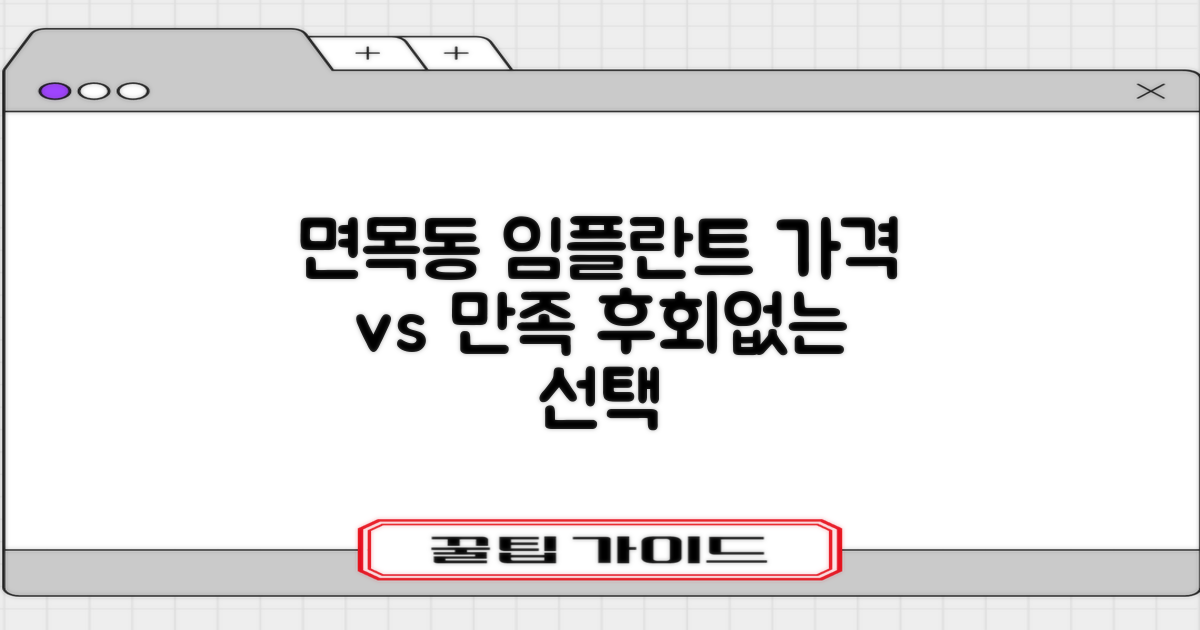 가격 vs 만족도: 면목동 임플란트 선택