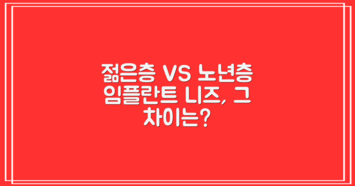 젊은층 vs 노년층: 임플란트 니즈 차이