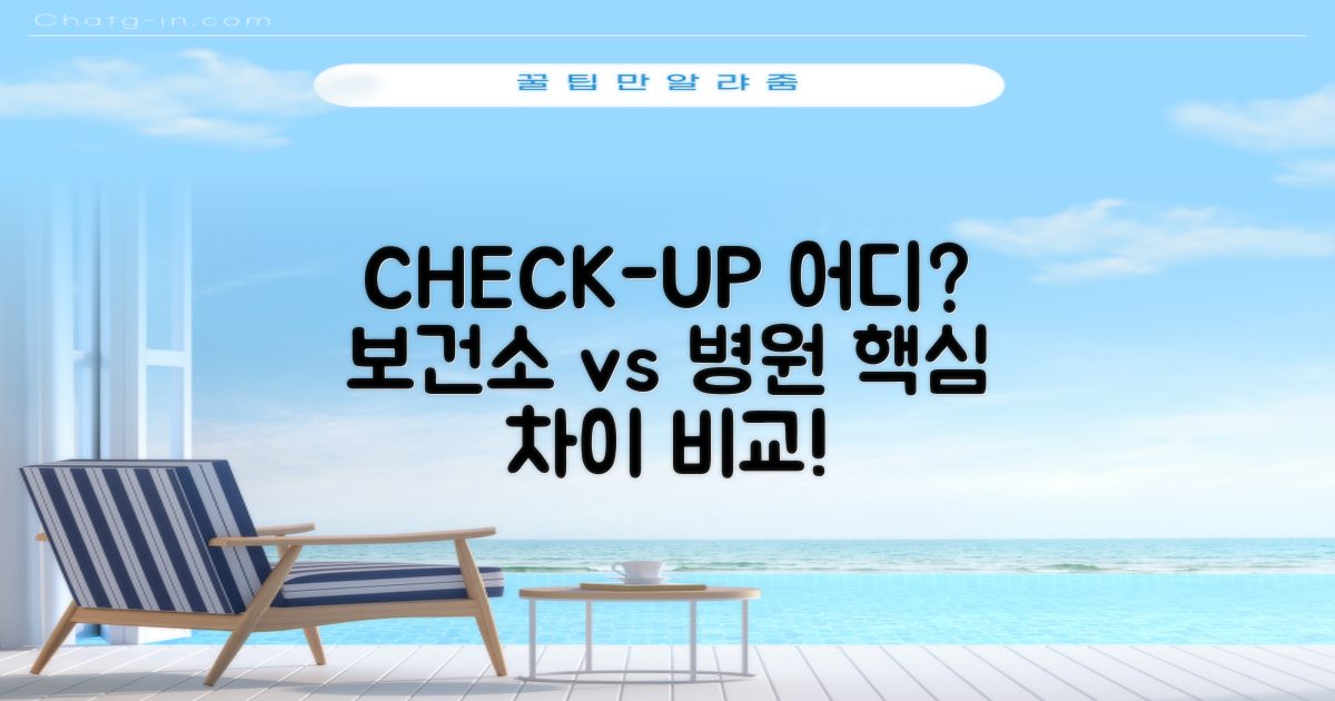 보건소 vs 병원: 검진 차이