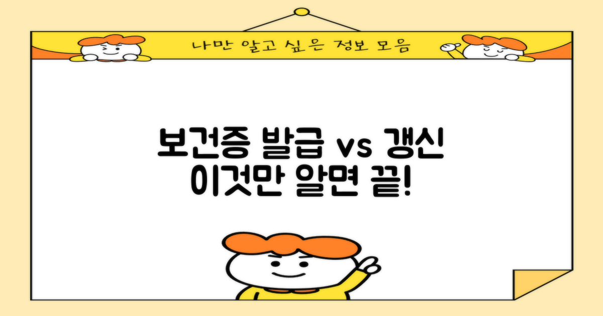 보건증 발급 vs 갱신