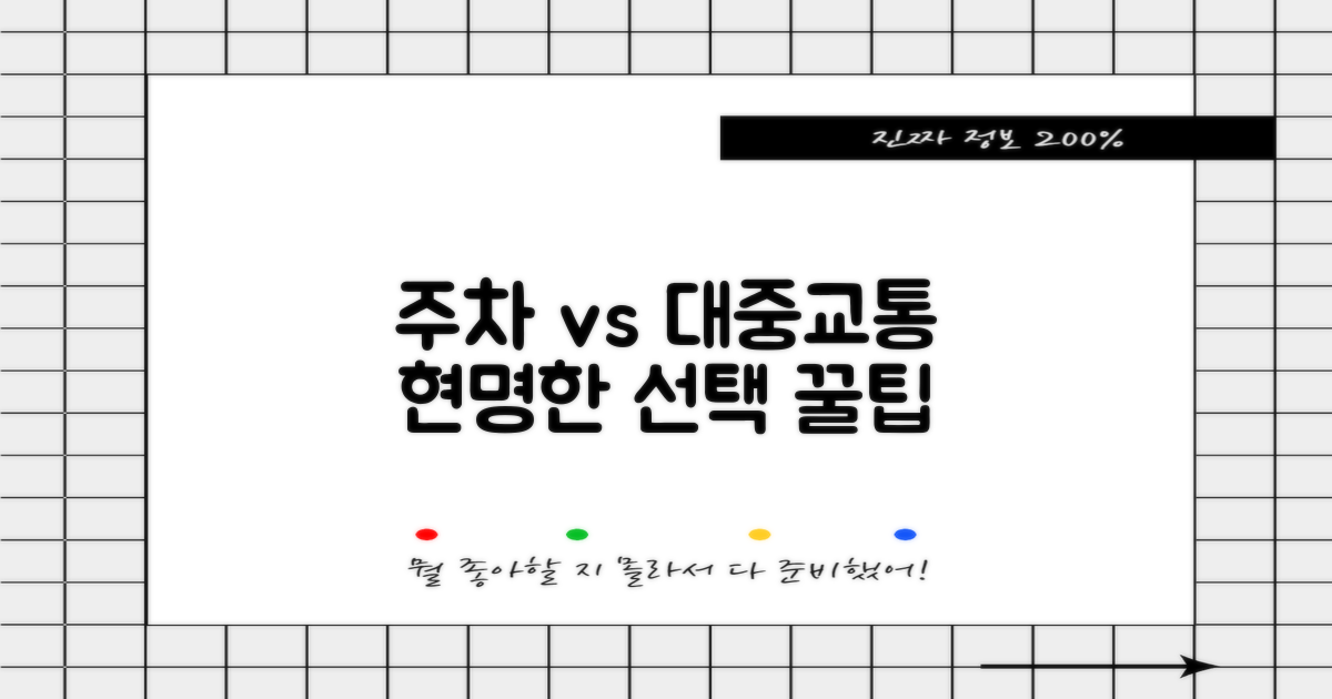 주차장 이용 팁과 대중교통