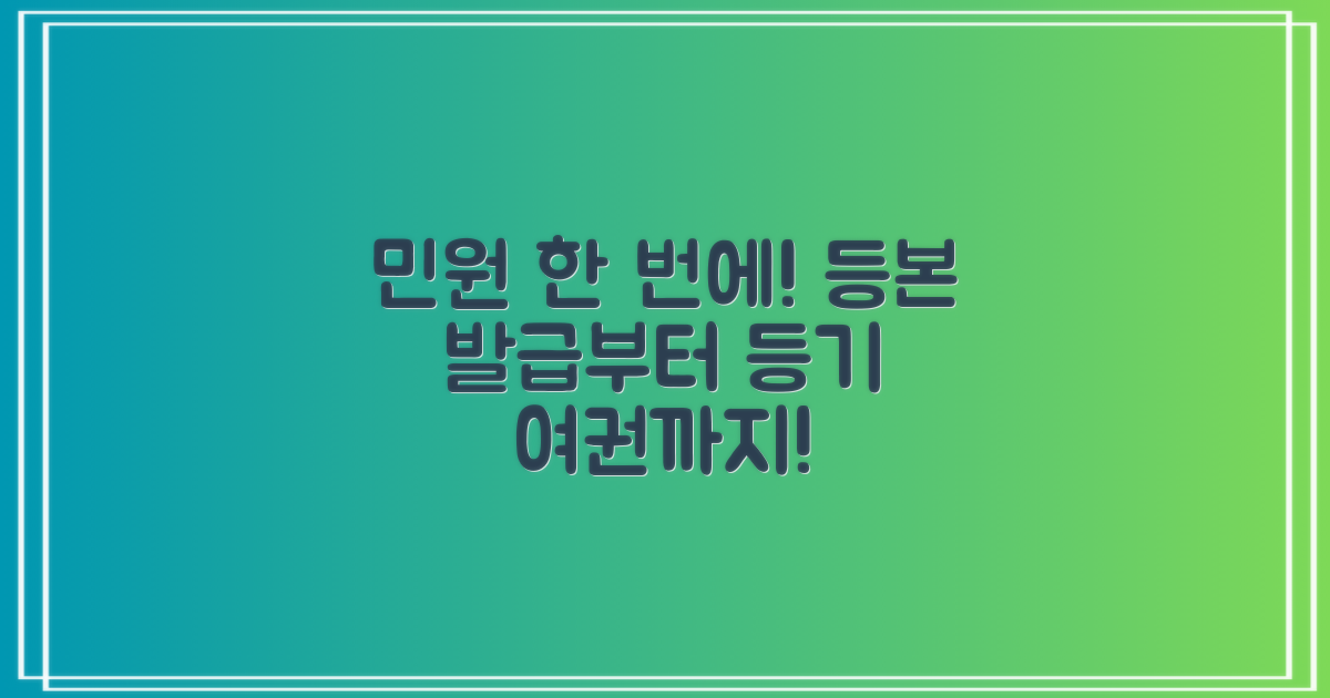 민원 서비스: 등본, 등기, 여권