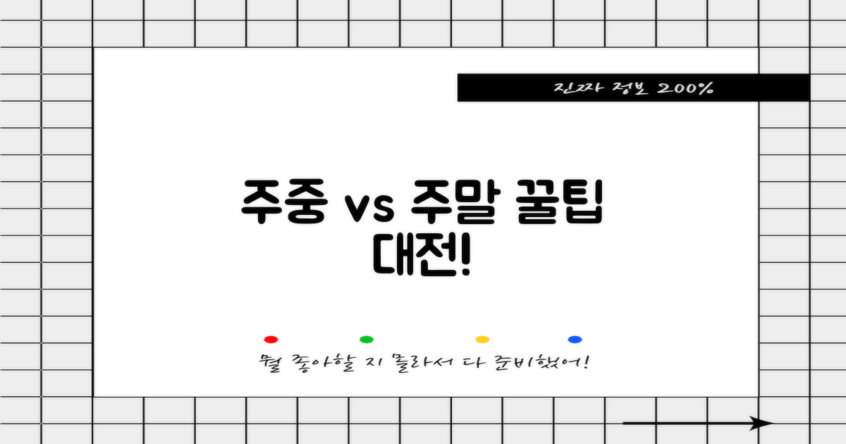 주중 vs 주말: 이용 팁 비교