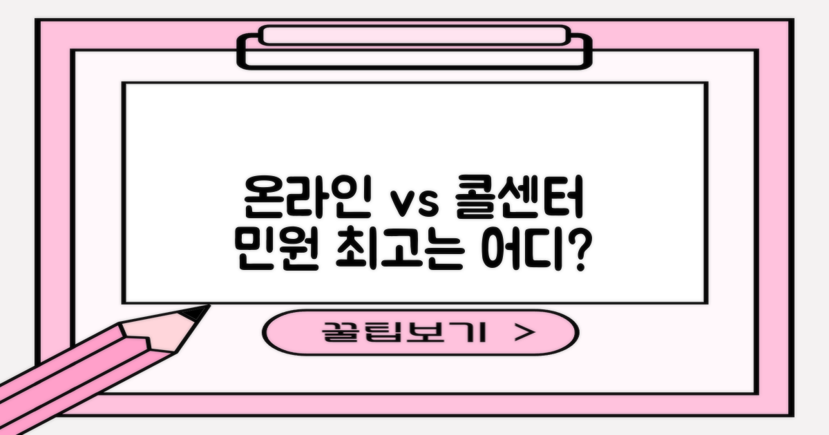 온라인 vs 콜센터 민원