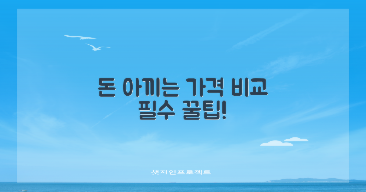 합리적인 가격 비교 꿀팁 대방출