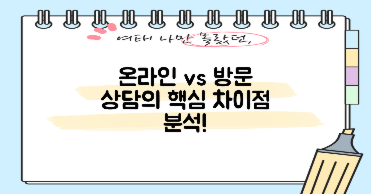 온라인 vs. 방문 상담 차이
