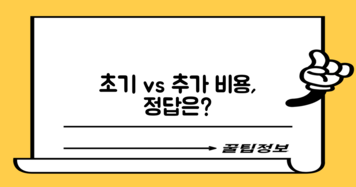 초기 vs. 추가 비용 분석