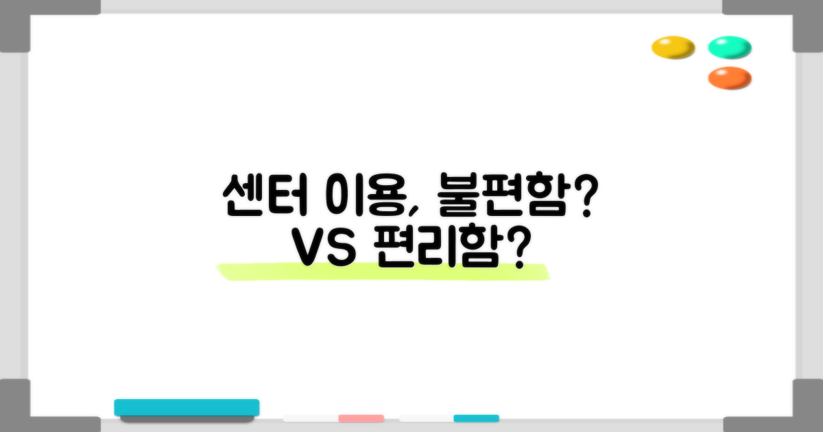 불편함 vs 편리함: 센터 이용