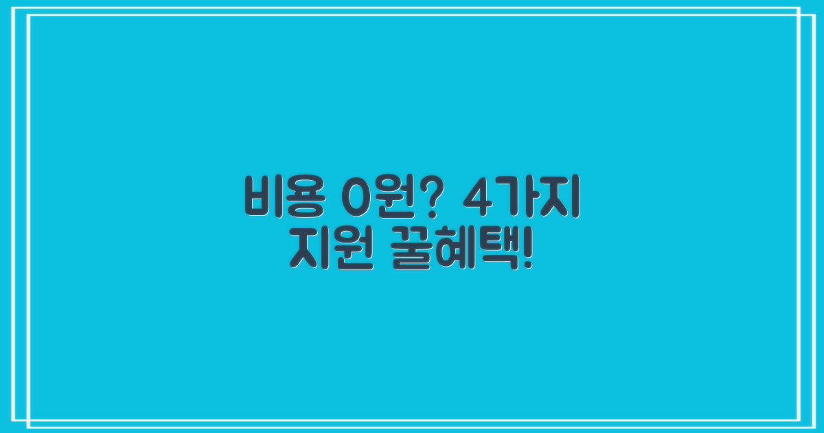 비용 0원? 4가지 지원 혜택