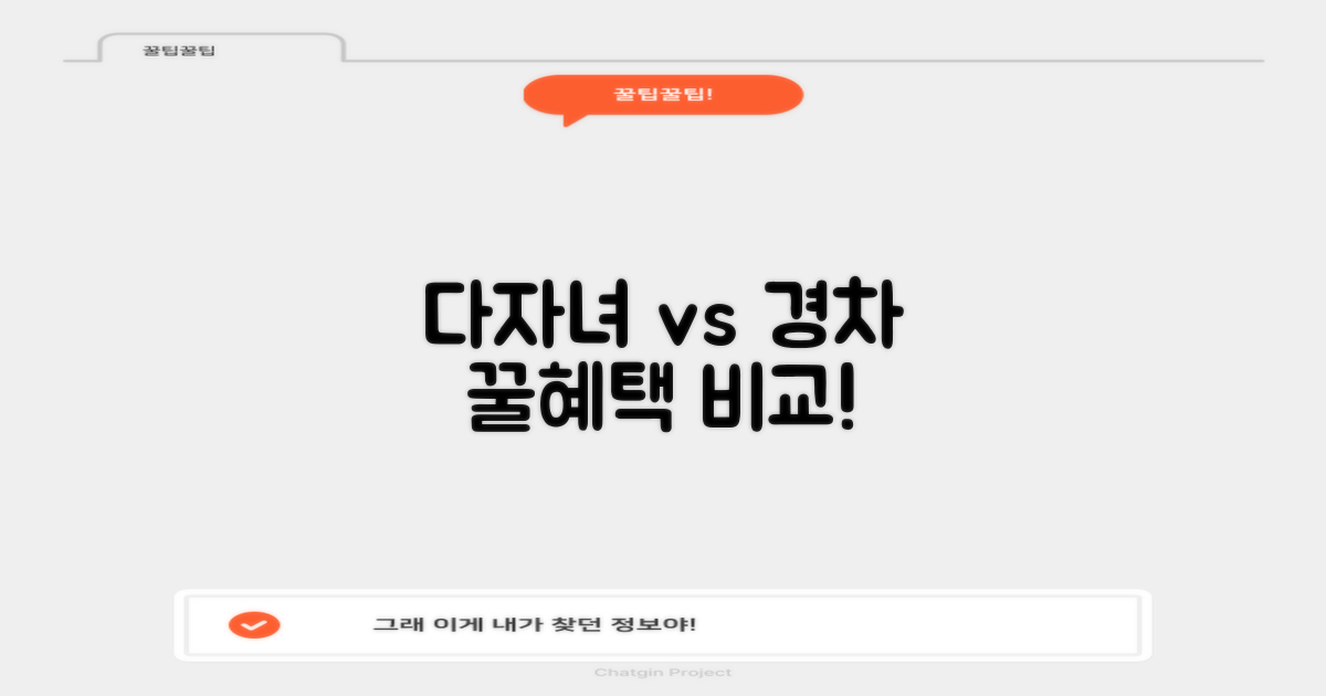 다자녀 vs 경차 혜택 비교