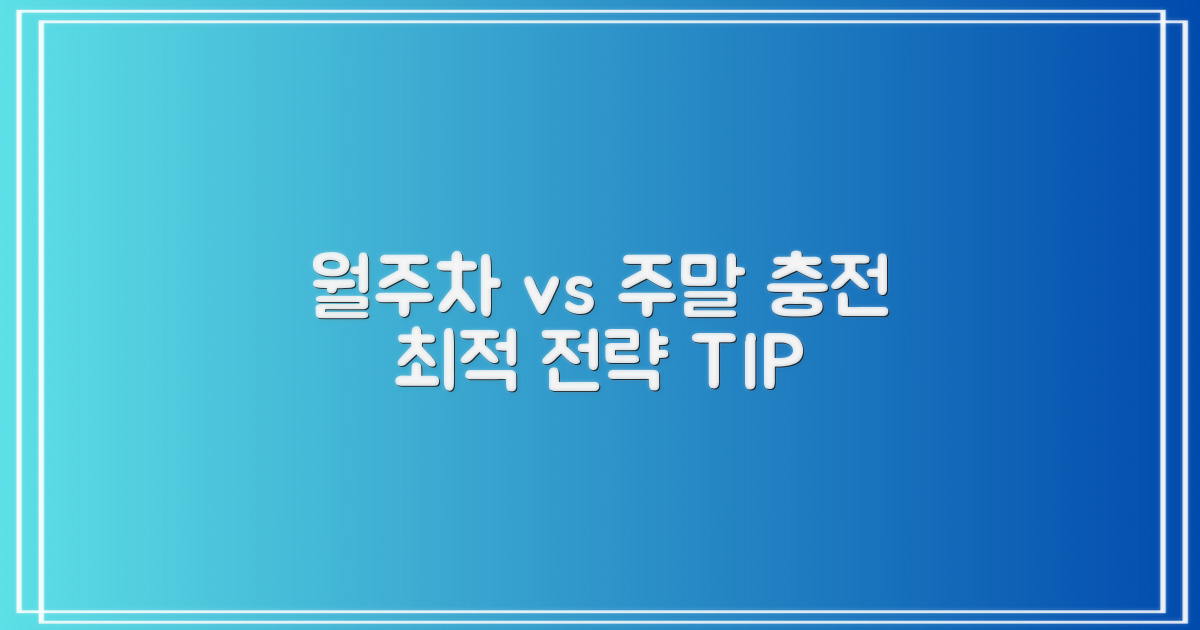 월주차 vs 주말 충전 전략