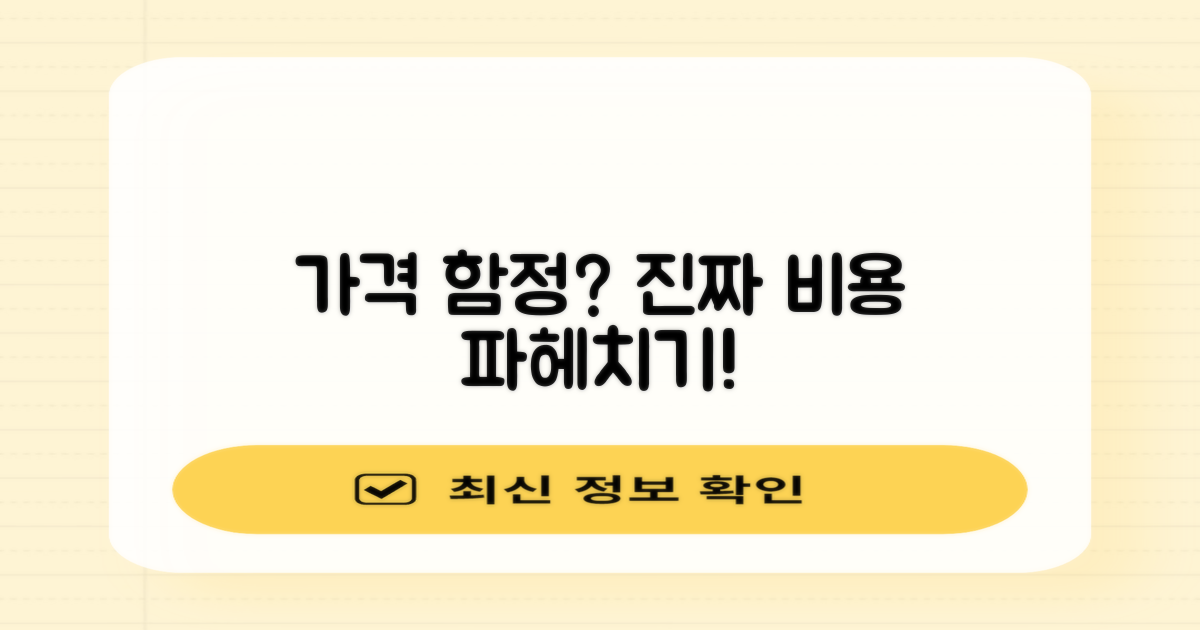 표면 가격 vs. 최종 비용