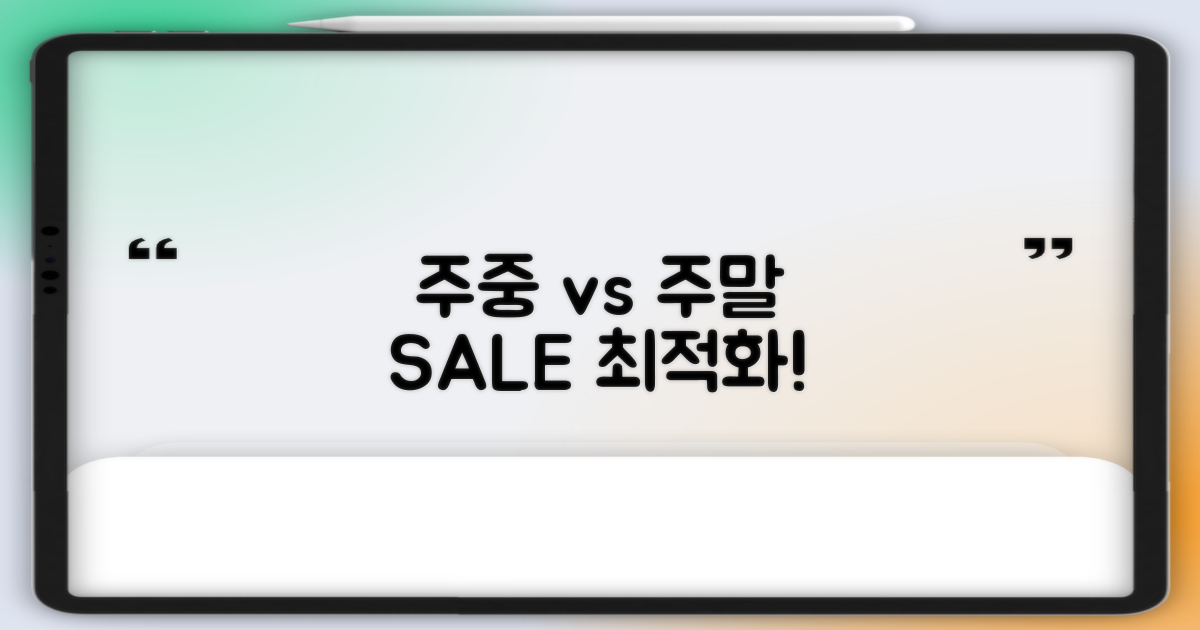 주중 vs 주말: 할인 전략