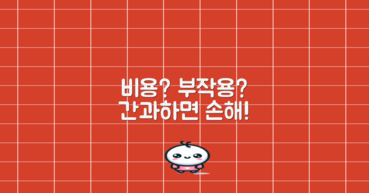 비용? 부작용? 꼭 따져보세요!