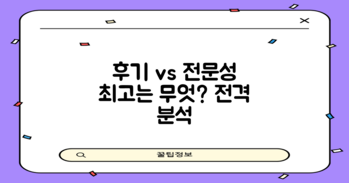 후기 vs 전문성 분석