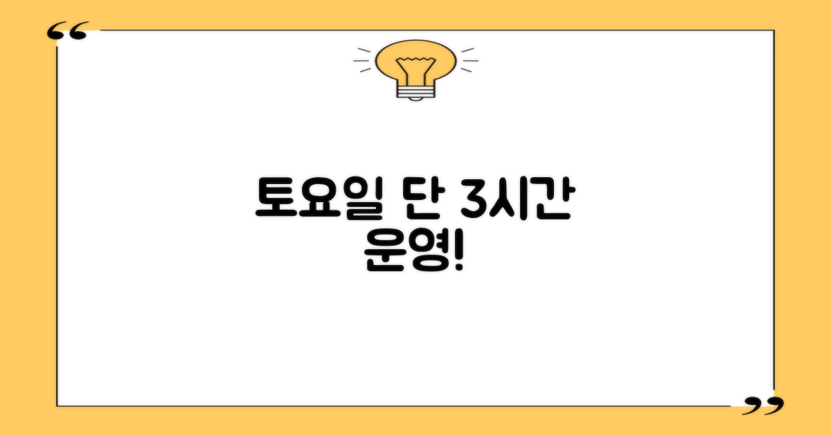 토요일 3시간 운영