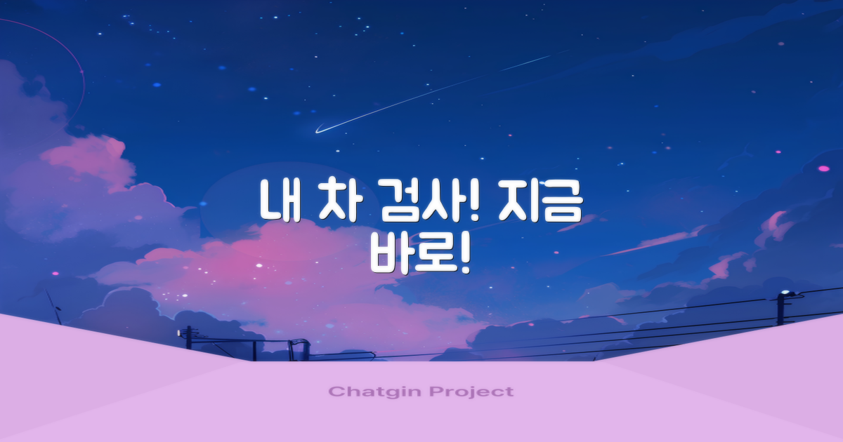 내 차 검사, 지금 시작!