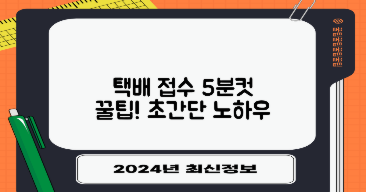 택배 5분 접수 노하우